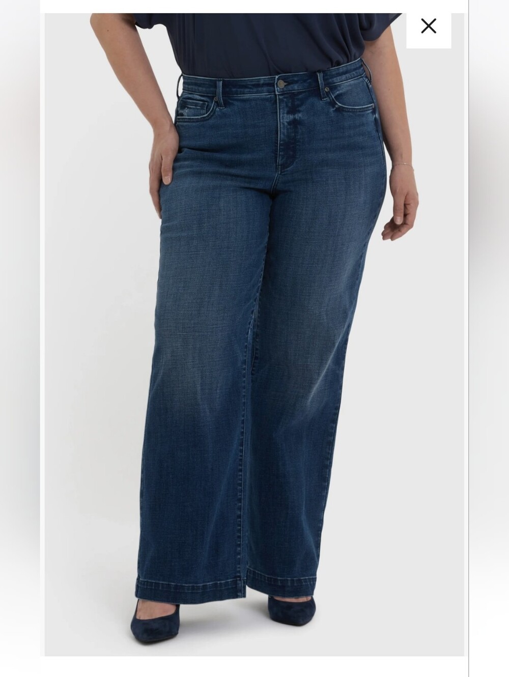 NYDJ Teresa Wide Leg Jeans Color Moonlight Size 24W NWT